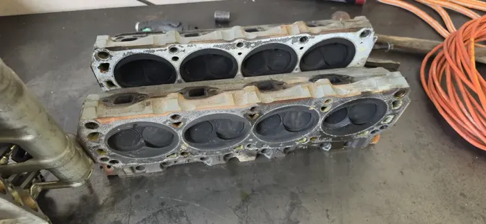 Cylinder heads on the bench in Perris
