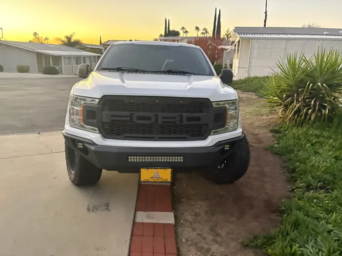 An F-150 at sunrise, first stop of the day