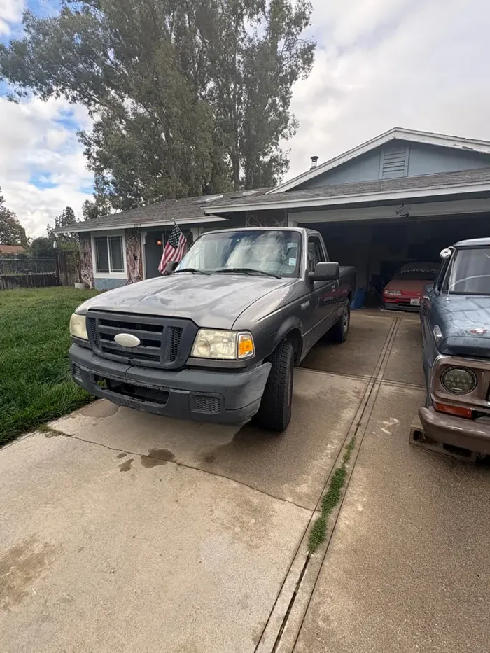 A mobile oil change on a Ranger